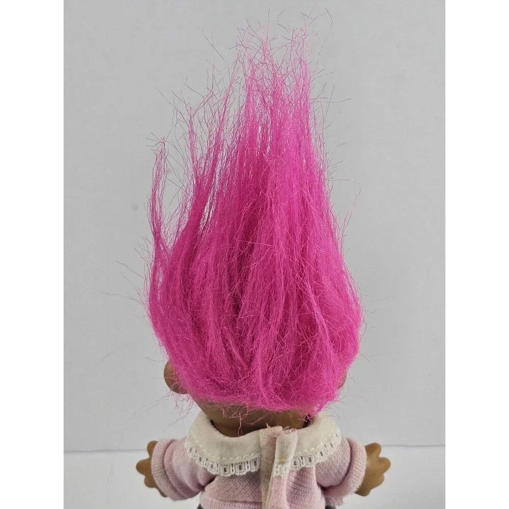 Russ Bernie Troll Doll w/ Pink Hair & Poodle Skirt 4.5 Inch